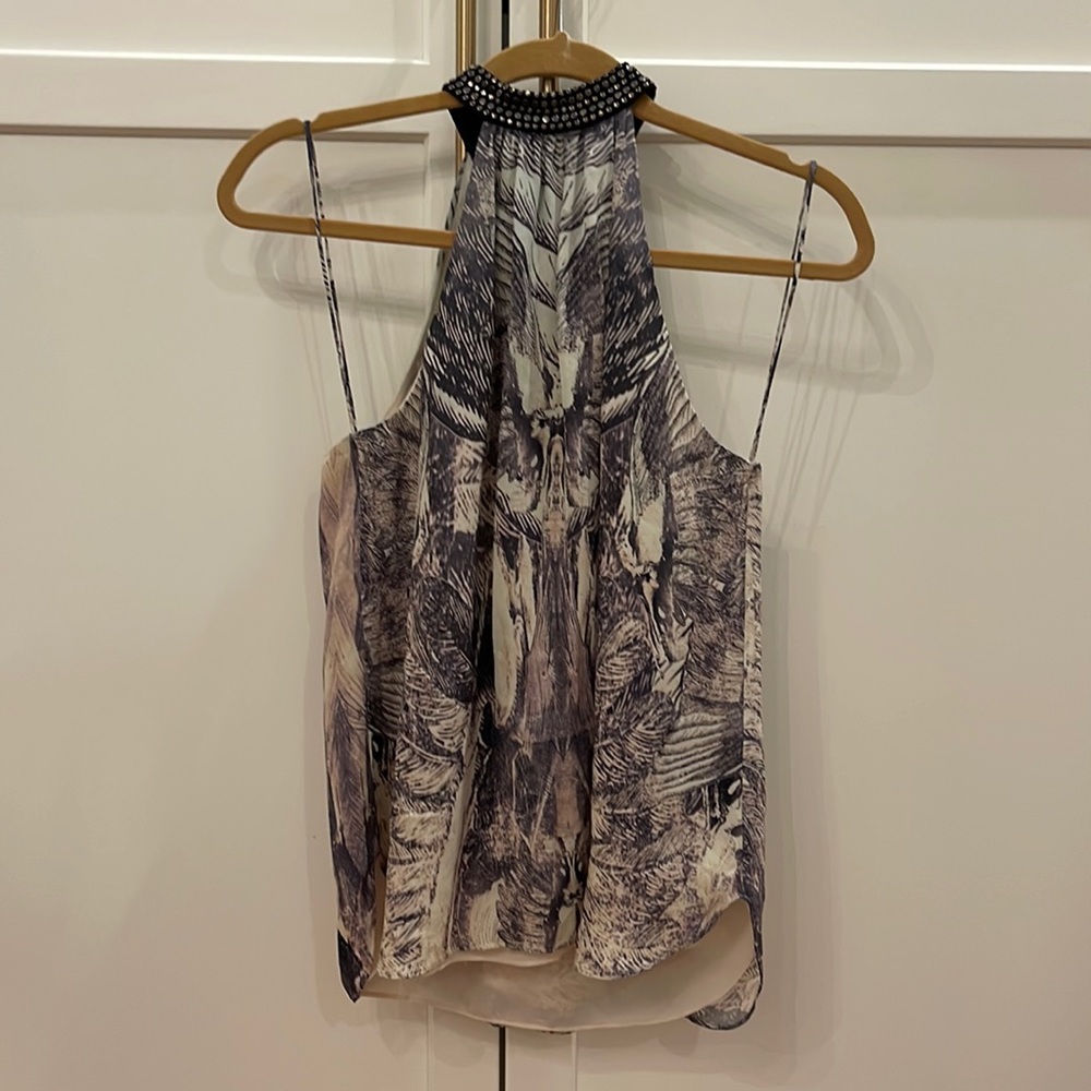 Haute Hippie Silk Sleeveless Blouse